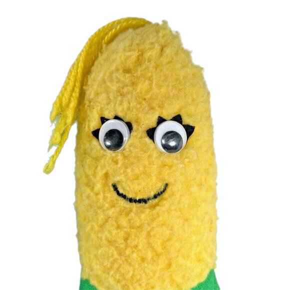 Vtg Veggie Plush Cobbie Corn Sweetie Pea Del Monte Country Yumkins Googly Eyes - Picture 3 of 8